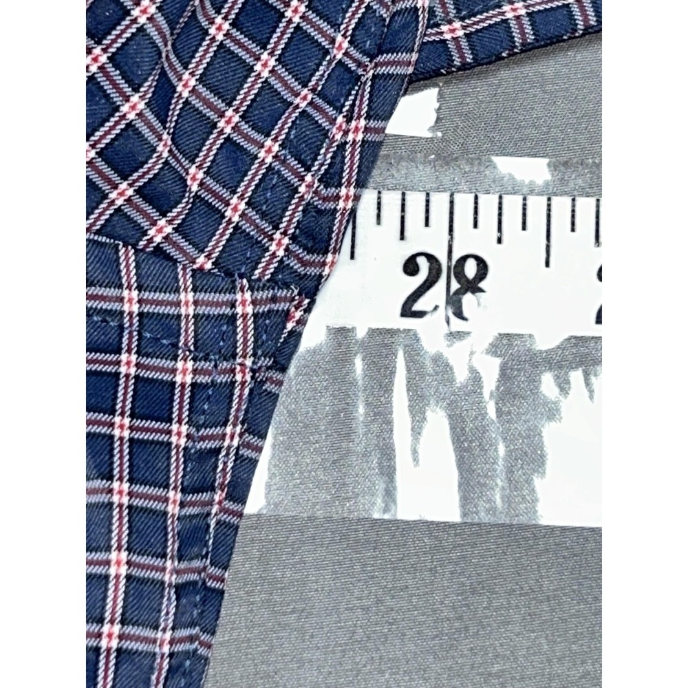 UNTUCKit Shirt Mens 2XL Blue Check Polyester Long Sleeve Button Up Casual Woven - Picture 4 of 5